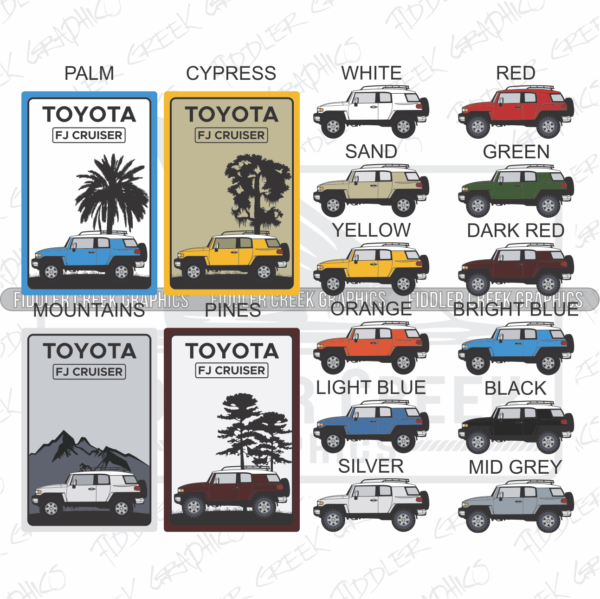 Toyota FJ Cruiser Wall Art Aluminum Signs Customizable