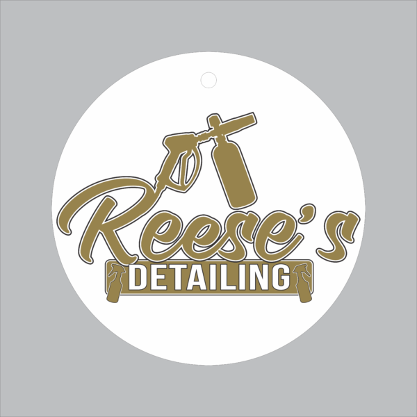 10 EA White Circle Reese's Detailing Air Fresheners Pine Scent