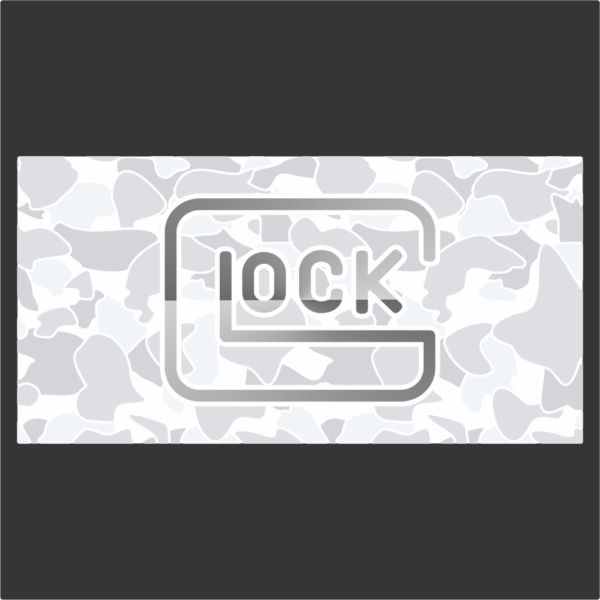 Snowstorm Camo Chrome Glock Plate