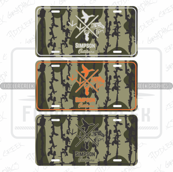 Simpson Outdoors License Plate 3 Pack Bundle